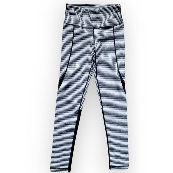 Mono B High Waist Striped Monochrome Colorblock Leggings Activewear Women Sz S - Picture 2 of 11